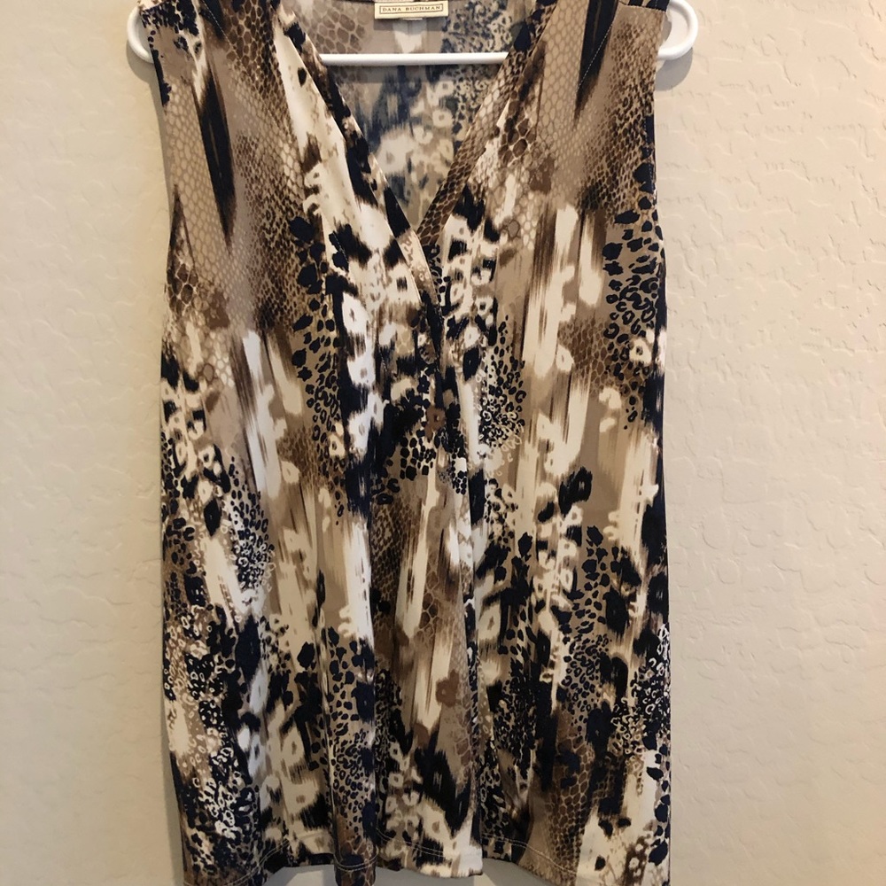 Perfect Dana Buchman Animal Print Sleeveless! XL